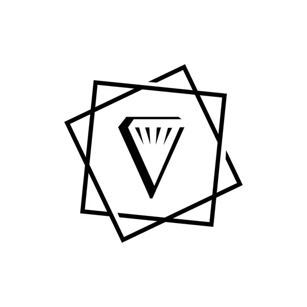 Shinning jewelry stylish diamond logo design vector illustration — Stock Vector