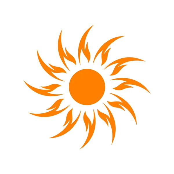 Projeto do ícone do verão do logotipo de Sun Vector. Logotipo de estrela Sunburst. Amarelo s — Vetor de Stock