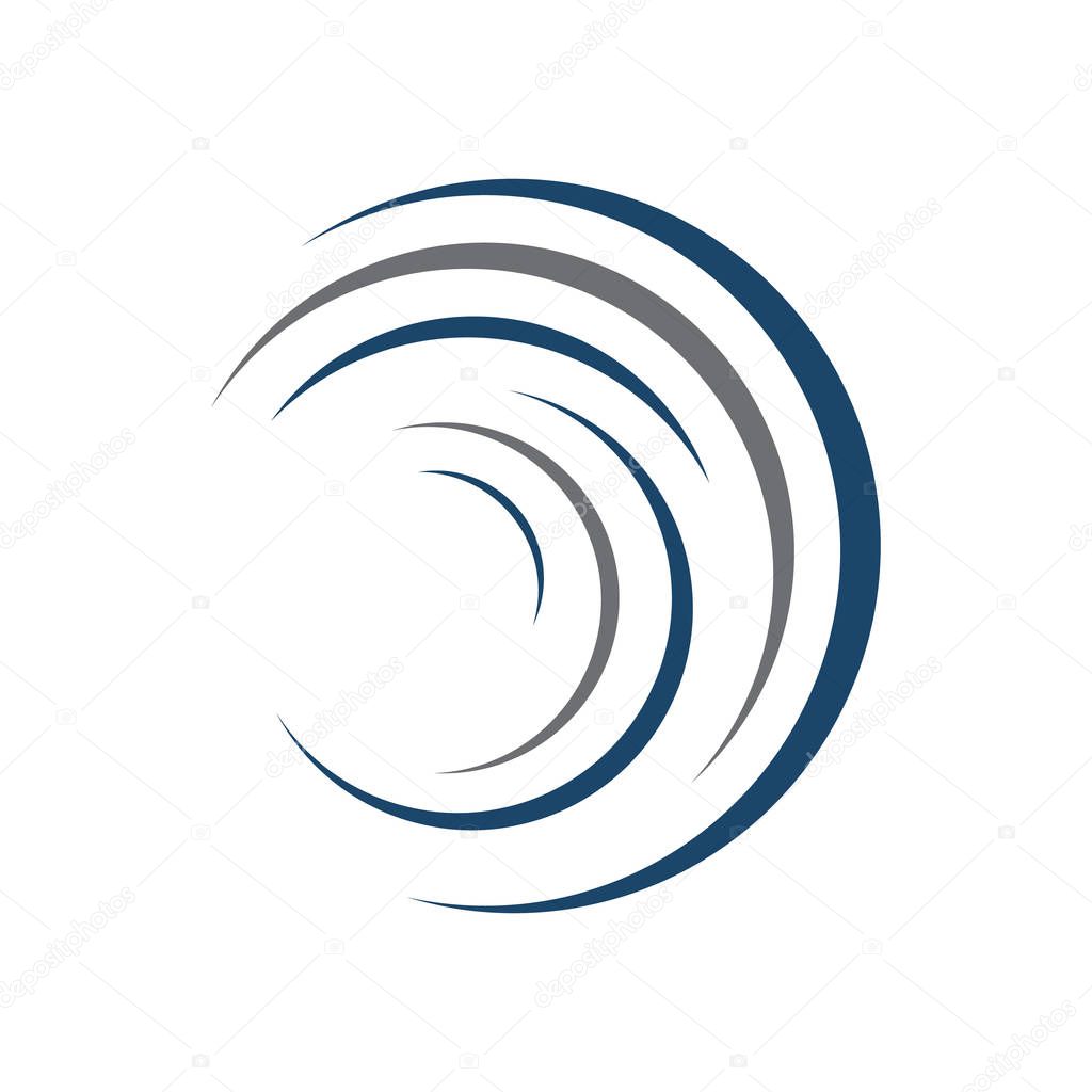Abstract circle logo design vector graphic element template