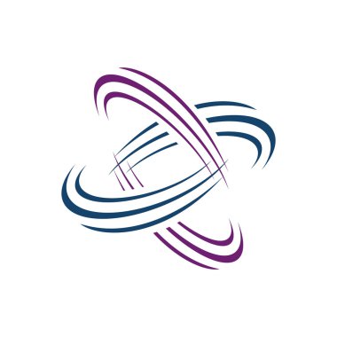 Yuvarlak amblem çiçek bir daire n doğrusal tarzı Vektör soyut b