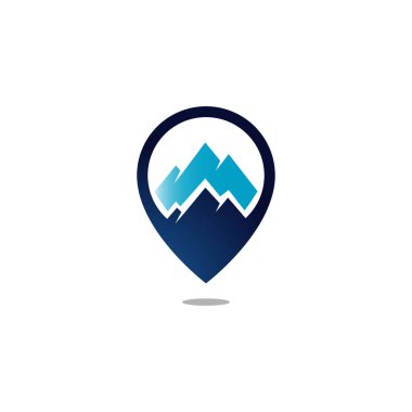 Gps simgesi vektör logo tasarımı. Harita işaretçisi simgesi. Pin konum symb