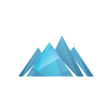 Mountain logo vektör tasarım illüstrasyonlar Modern Basit zirve