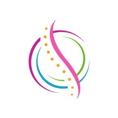 sağlık fizyoterapi chiropractic logo tasarım vektör concep