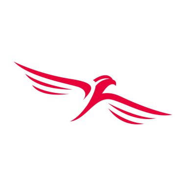 Şahin Şahin Kartal vektör Logo tasarım simgesi illüstrasyon Şablonu