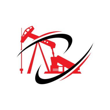 petrol teçhizat logosu tasarım simgesi vektör sembolü kavram çizimleri
