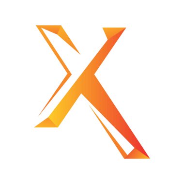 yaratıcı X Letter logo tasarım vektör kavramı illüstrasyon
