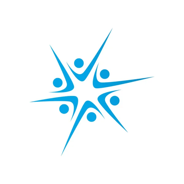 Groupe de personnes communauté unité unité logo conception vecteur — Image vectorielle