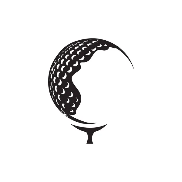 Bola de golf simple logotipo diseño vector plantilla ilustraciones — Vector de stock