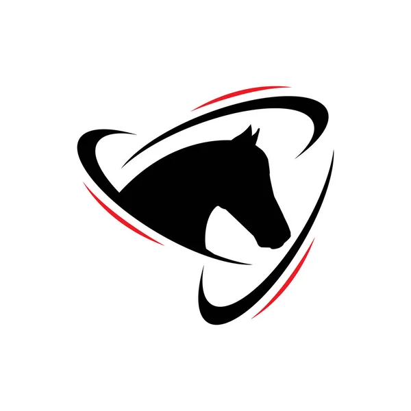 Horse Logo Template disegno illustrazione vettoriale. emblema del cavallo — Vettoriale Stock