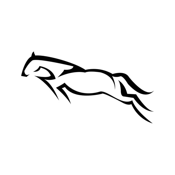 Horse Logo Template disegno illustrazione vettoriale. emblema del cavallo — Vettoriale Stock