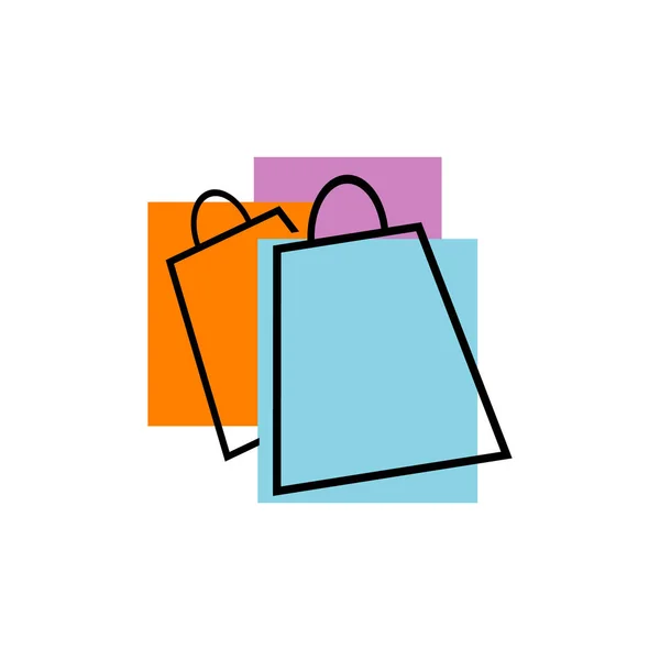 Shopping Bag logo ontwerp pictogram online shop symbool vector Illustra — Stockvector