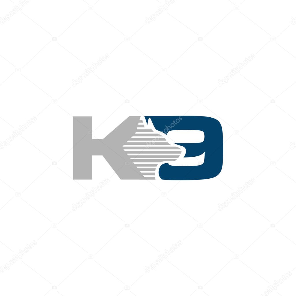 Training k9 Dog logo design vector ideas on a white background