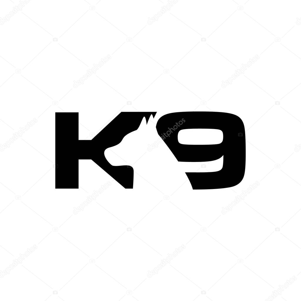 Training k9 Dog logo design vector ideas on a white background