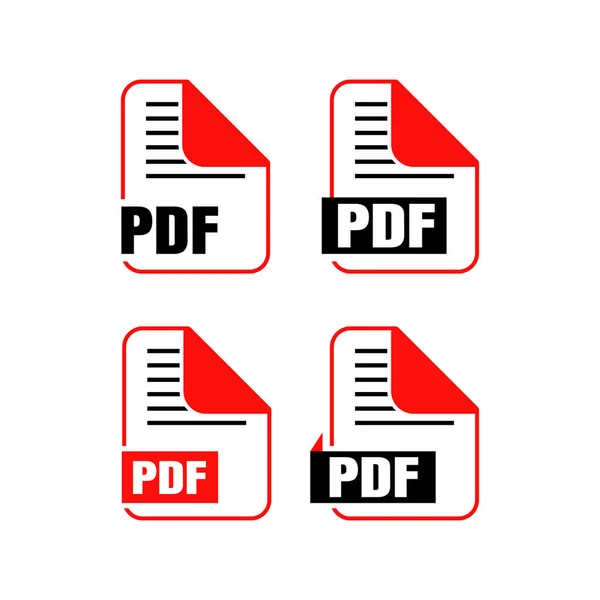 Descarga plana simple icono de archivo pdf vector logo ilustración isol — Archivo Imágenes Vectoriales