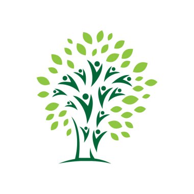Doğa Çevre Topluluğu Soyut İnsanlar Logo Tasarım Vektörü Ico