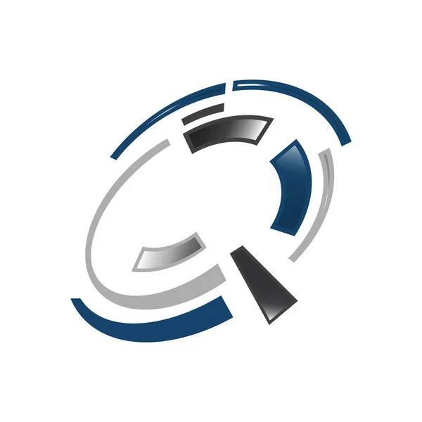 Digitale bewegwijzering technologie logo pictogram tech vector element illustr — Stockvector