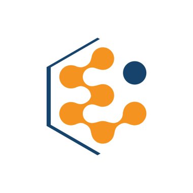 soyut nöron hücre biyoteknoloji molekülü atom nanoteknoloji logo v