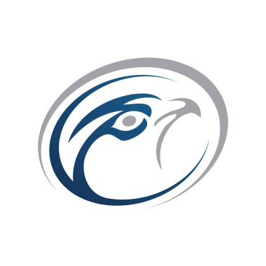 Falcon logo tasarımı vektör iş konsepti çizimi