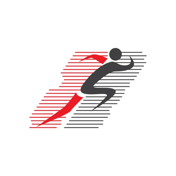 Abstrakt Laufen Mann Logo Design Vektor Elemente Illustrationen — Stockvektor