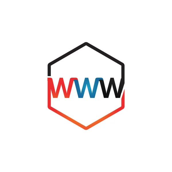 Celosvětový web www logo vektor design symbol symbol symbol ilustrace — Stockový vektor