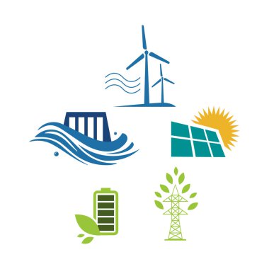 Alternatif yenilenebilir enerji logosu tasarımı ve