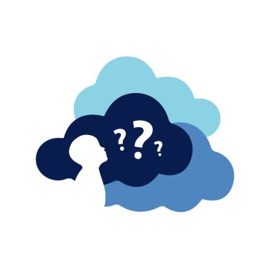 Çocuklar vektör çocuğun düşüncesini sorguluyor. Hala anlamıyorum.