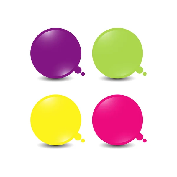 Satz von bunten Dialog-Luftballons Blase denken Logo-Design-Vektor — Stockvektor