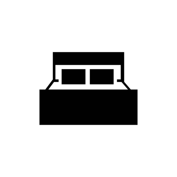 Просте чорне ліжко логотип векторний дизайн Векторні ілюстрації надихають — стоковий вектор