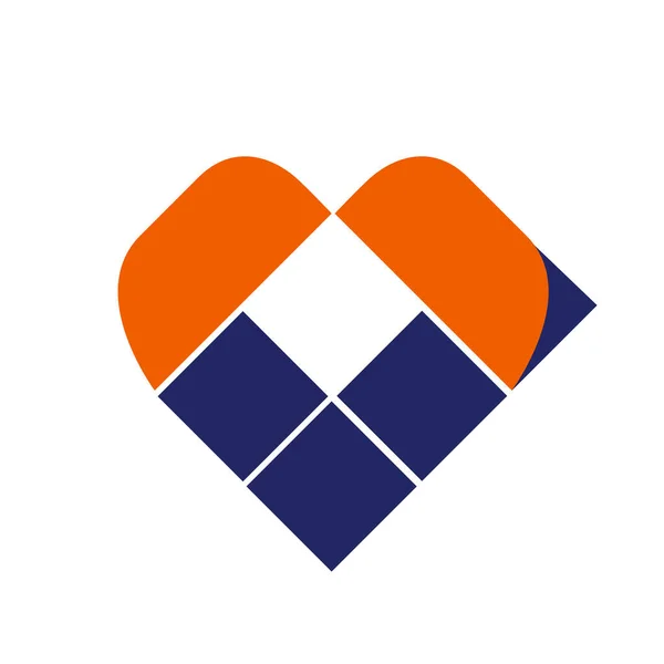 Símbolo Del Amor Corazón Logotipo Diseño Vector Ilustración Estilo Moderno — Vector de stock