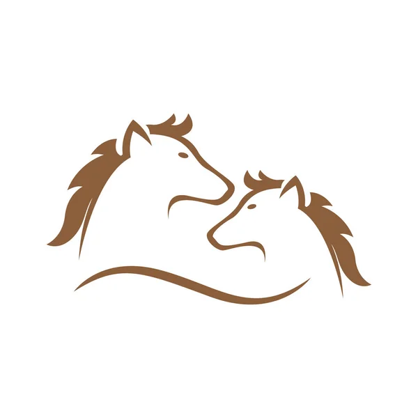 Cabeza Caballo Logotipo Diseño Orgullo Belleza Signo Símbolo Vector Ilustración — Archivo Imágenes Vectoriales