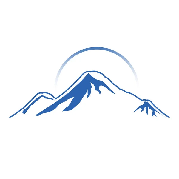 Silhueta Paisagem Livre Abstrato Montanha Logotipo Vetor Natureza Para Caminhadas —  Vetores de Stock