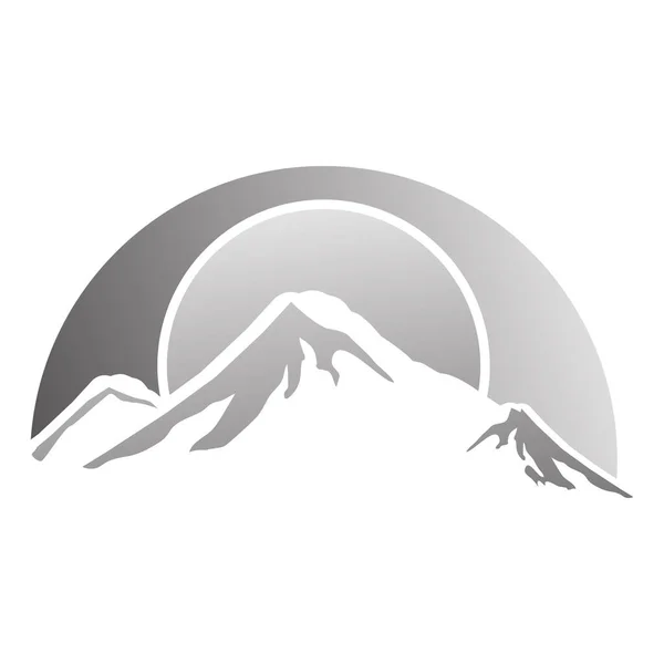 Outdoor Landschaft Silhouette Abstrakte Berg Logo Vektor Natur Für Wandern — Stockvektor