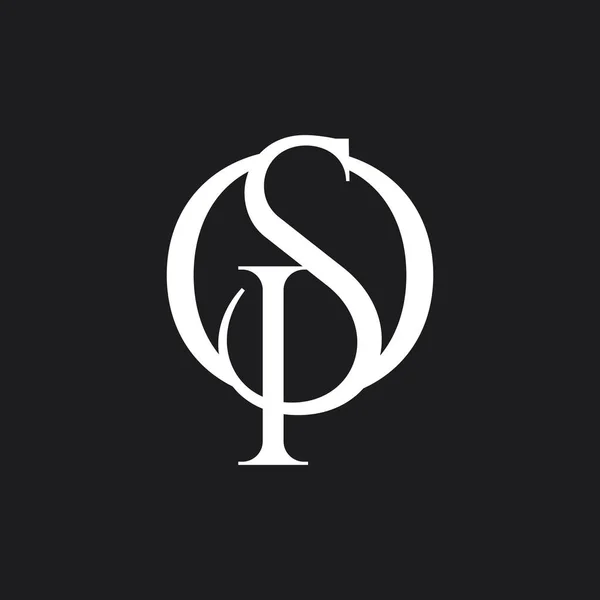 モダンなスタイルの特別豪華な初期Spレターロゴデザインベクトルグラフィックコンセプトイラスト — ストックベクタ