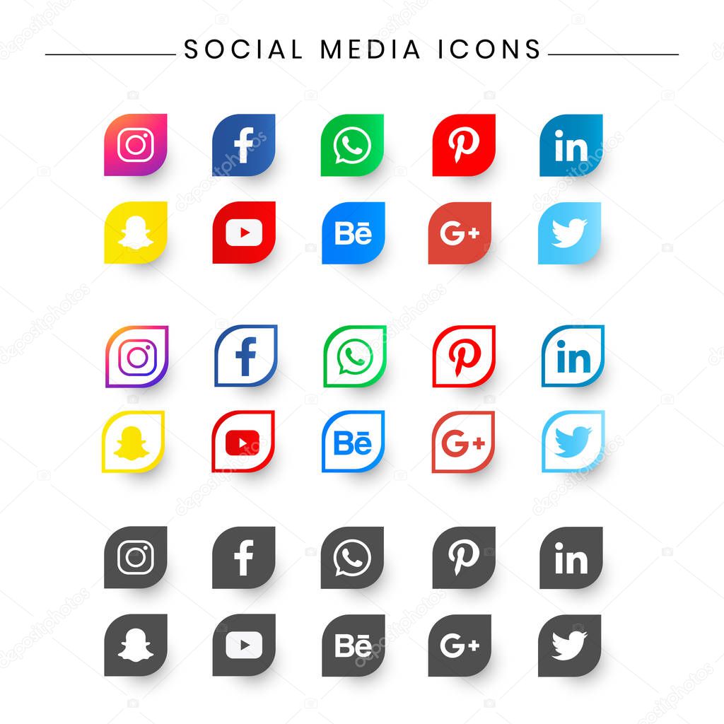 Social Medial Icon Pack For Resume Business Card Multi Purpose Premium Vector In Adobe Illustrator Ai Ai Format Encapsulated Postscript Eps Eps Format