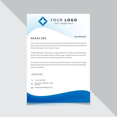 Antetli şablon vektör minimalist tarzı