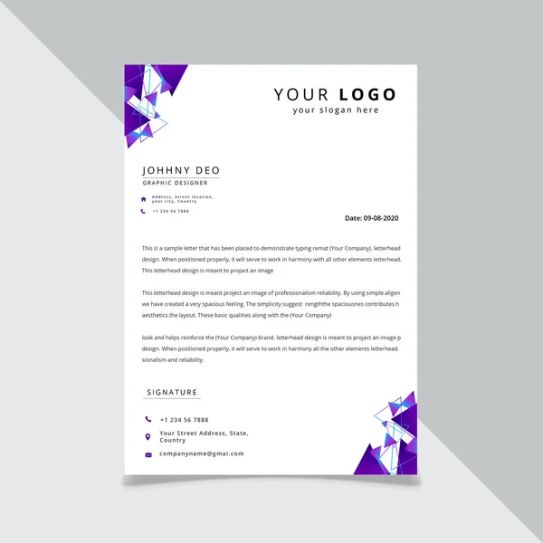 Abstrakt stil gradient färg brevhuvuden mall för din projekt design. — Stock vektor