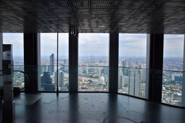 Bangkok - King Power Mahanakhon Gökdelen - Kapalı ve Açık 360 derece gözlem güvertesi, Cam Tepsi Deneyimi, Hidrolik Cam Asansör