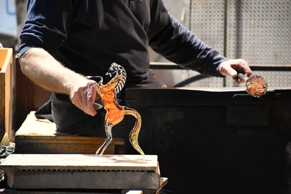 Soplado de cristal de Murano - Venecia — Foto de Stock