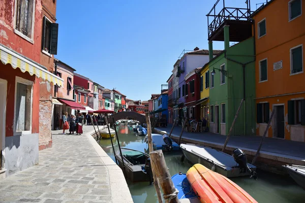 Burano Italië Juli 2019 Cityscape Foto Van Mooie Prachtige Frisse — Stockfoto