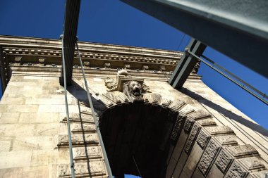 Budapeşte 'deki tarihi Szechenyi Zincir Köprüsü