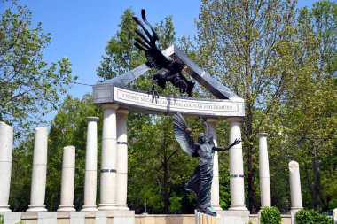 Macaristan 'ın Budapeşte kentindeki Özgürlük Meydanı' ndaki Alman İşgali kurbanları için anma töreni