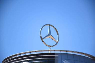 Mercedes-Benz three-pointed star logo clipart