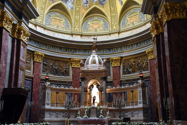 Budapest Hungary 2019 Beautiful Stephen Basilica Hungarian Szent Istvan Bazilika — Stock Photo, Image