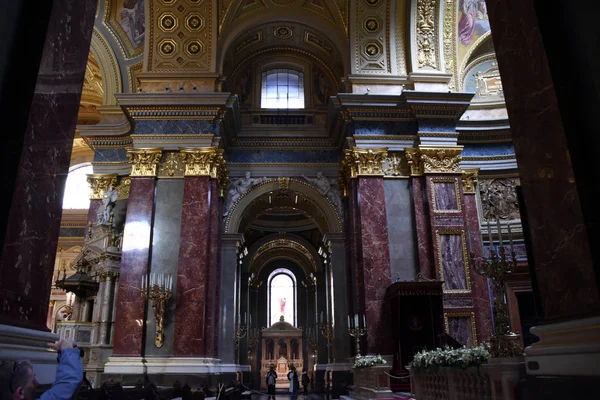 Budapest Hungría 2019 Hermosa Basílica San Esteban Húngaro Szent Istvan — Foto de Stock