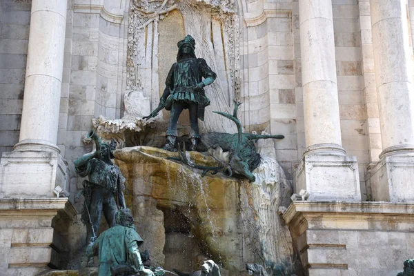 匈牙利布达佩斯 2019年4月24日 马蒂亚斯喷泉或马蒂亚斯国王喷泉 — 图库照片