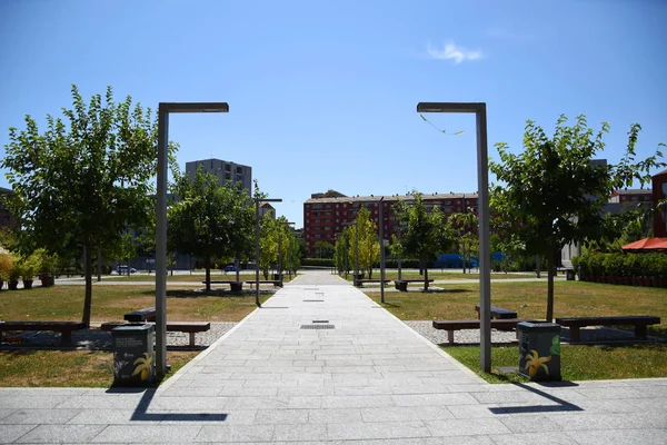 Mailand Italien 2019 Offener Park Platz Mit Seltsamen Säulen Des — Stockfoto