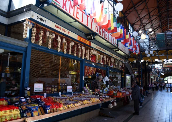 Budapest Ungheria 2019 Great Market Hall Budapest Stato Costruito Nel — Foto Stock