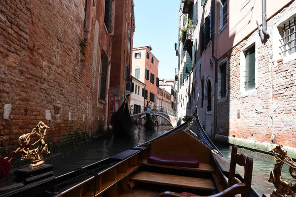 Wenecja Włochy 2019 Prywatna Romantyczna Podróż Gondolą Canal Grande Canal — Zdjęcie stockowe