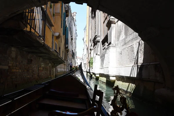 Wenecja Włochy 2019 Prywatna Romantyczna Podróż Gondolą Canal Grande Canal — Zdjęcie stockowe