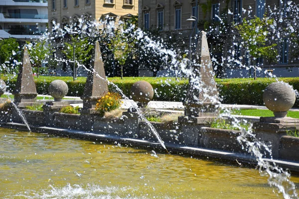 Milano Olaszország 2019 Fountain Four Seasons Fontana Delle Quattro Stagioni — Stock Fotó